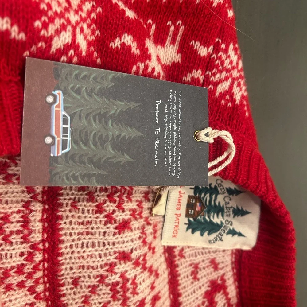 Kiel James Patrick Red Après Ski Sweater - Picture 5 of 5